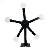 Dynamic magnetic rotating metal target for gel gun